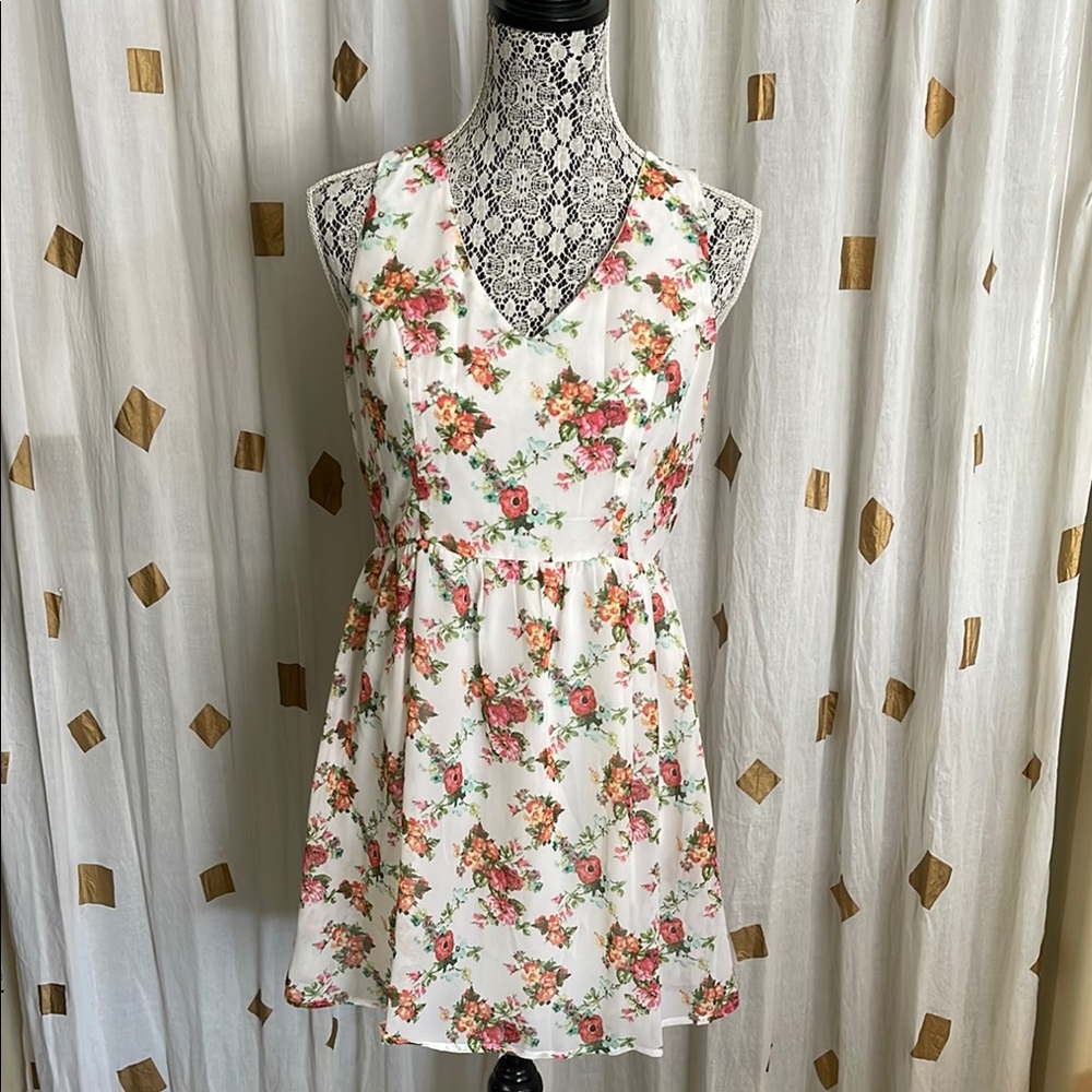 Love Tree Orange Halter Mini Sundress